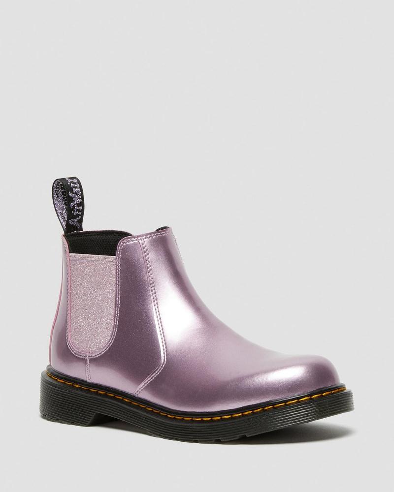 Dr Martens Youth 2976 Metallic Chelsea Støvler Barn Rosa | Norge 151KOR